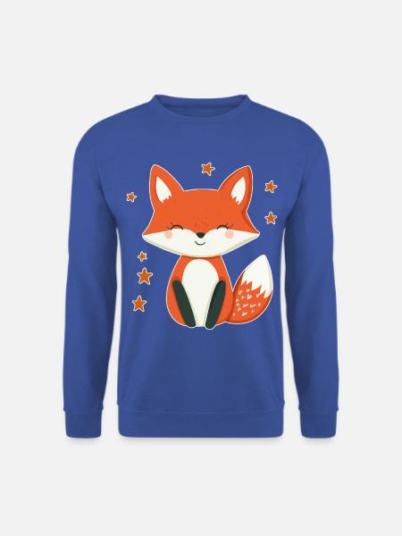 Fuchs und Sterne - Unisex Pullover - Royalblau