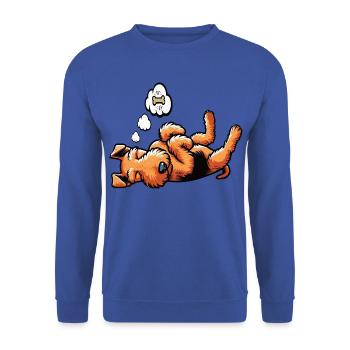 Airedale Terrier Airedales Airedaleliebhaber - Unisex Pullover - Royalblau - Vorne - Alina (178cm) & Michal (187cm)