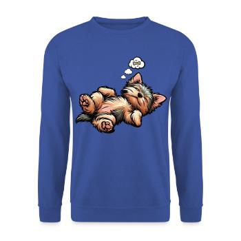 Yorkshire Terrier Yorkie Yorkie Owner Yorkies - Unisex Sweatshirt - royal blue - Front - Alina (178cm) & Michal (187cm)
