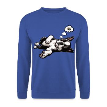 Boston Terrier Boston Terrier Owner Bostie - Unisex Sweatshirt - royal blue - Front - Alina (178cm) & Michal (187cm)