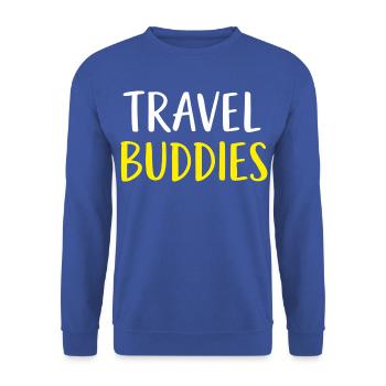 Travel Buddies - Unisex Pullover - Royalblau - Vorne - Alina (178cm) & Michal (187cm)