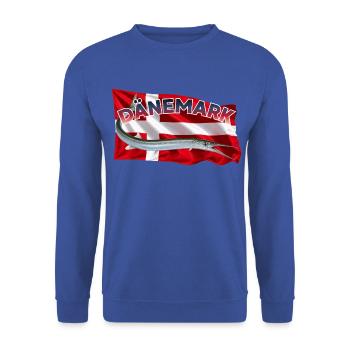 Hornhecht Dänemark - Meeresangeln Ostseeküste - Unisex Pullover - Royalblau - Vorne - Alina (178cm) & Michal (187cm)