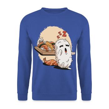 Köstliches Traum-Sushi - Unisex Pullover - Royalblau - Vorne - Alina (178cm) & Michal (187cm)