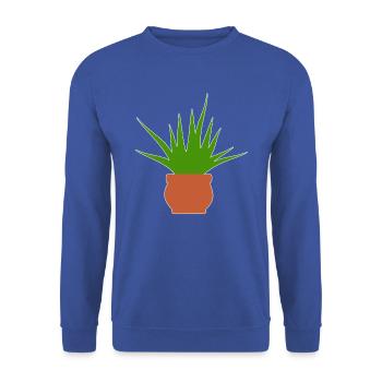 Aloe Vera Pflanze - Unisex Pullover - Royalblau - Vorne - Alina (178cm) & Michal (187cm)