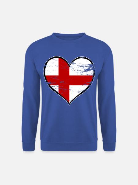 England Herzflagge used - Unisex Pullover - Royalblau