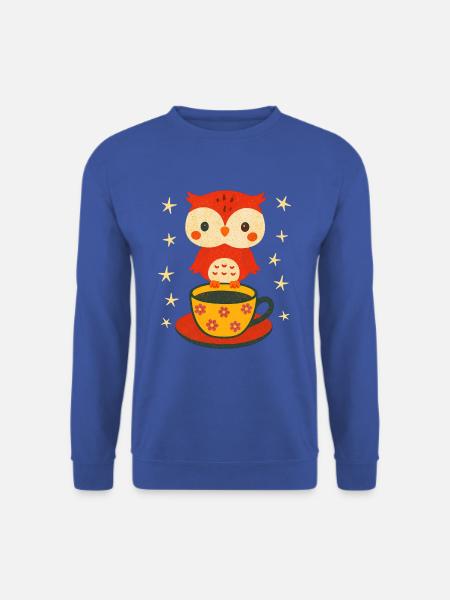 Eule für nächtliche Kaffeetrinker - Unisex Pullover - Royalblau