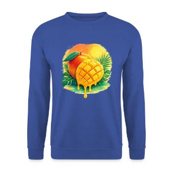 Mango Paradise - Unisex Pullover - Royalblau - Vorne - Alina (178cm) & Michal (187cm)