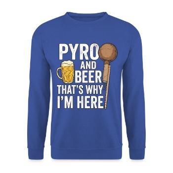 Pyro Strobe Rocket Beer - Unisex Sweatshirt - royal blue - Front - Alina (178cm) & Michal (187cm)