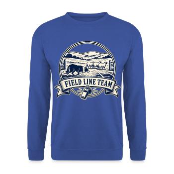 FIELD LINE TEAM Hund - Unisex Pullover - Royalblau - Vorne - Alina (178cm) & Michal (187cm)