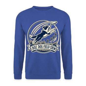 DISC DOG FIELD CREW Hund - Unisex Pullover - Royalblau - Vorne - Alina (178cm) & Michal (187cm)