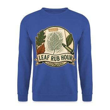 LEAF RUB HOUR - Unisex Pullover - Royalblau - Vorne - Alina (178cm) & Michal (187cm)
