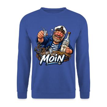 Seemann Weizenkorn Korn Moin - Unisex Pullover - Royalblau - Vorne - Alina (178cm) & Michal (187cm)