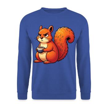 Eichhörnchen Eichhorn Eichhörnchenliebhaber Nager - Unisex Pullover - Royalblau - Vorne - Alina (178cm) & Michal (187cm)