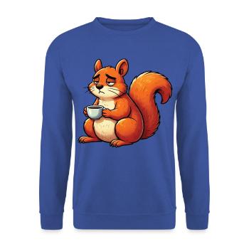 Eichhörnchen Eichhorn Eichhörnchenliebhaber Nager - Unisex Pullover - Royalblau - Vorne - Alina (178cm) & Michal (187cm)