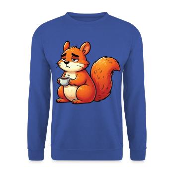 Eichhörnchen Eichhorn Eichhörnchenliebhaber Nager - Unisex Pullover - Royalblau - Vorne - Alina (178cm) & Michal (187cm)