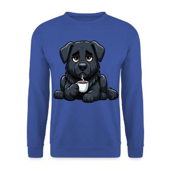 Schwarzer Schäferhund Schäferhundbesitzer  - Unisex Pullover - Royalblau - Vorne - Alina (178cm) & Michal (187cm)