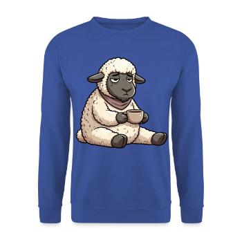 Schaf Schafe Schäfer Schafhalter Schafbock - Unisex Pullover - Royalblau - Vorne - Alina (178cm) & Michal (187cm)