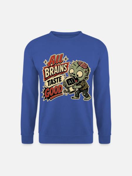 Zombie versus AI - Unisex Pullover - Royalblau