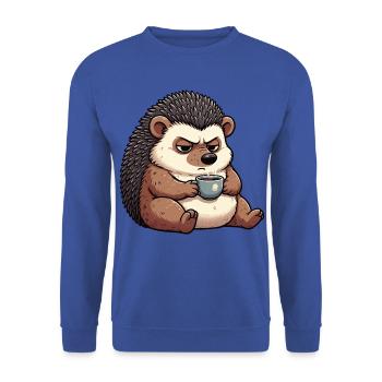 Igel Igelliebhaber Igelbesitzer Igelhalter Stachel - Unisex Pullover - Royalblau - Vorne - Alina (178cm) & Michal (187cm)