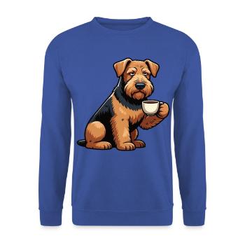 Airedale Terrier Airedales Airedaleliebhaber - Unisex Pullover - Royalblau - Vorne - Alina (178cm) & Michal (187cm)