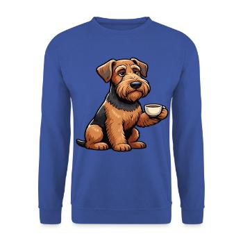 Airedale Terrier Airedales Airedaleliebhaber - Unisex Pullover - Royalblau - Vorne - Alina (178cm) & Michal (187cm)