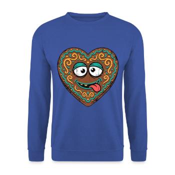 Lustiges Lebkuchenherz Bayern Kinder - Unisex Pullover - Royalblau - Vorne - Alina (178cm) & Michal (187cm)