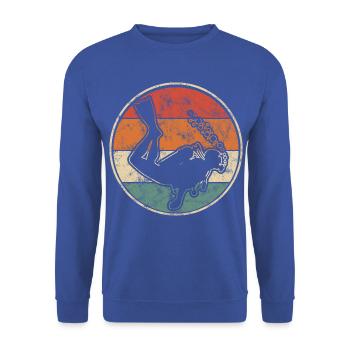 Taucher Für Schnorcheln Tauchen und Tauchgänge - Unisex Pullover - Royalblau - Vorne - Alina (178cm) & Michal (187cm)