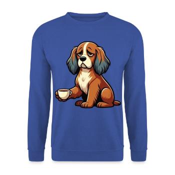 Cocker Spaniel Cockerhund Cocker Spaniel Besitzer - Unisex Pullover - Royalblau - Vorne - Alina (178cm) & Michal (187cm)