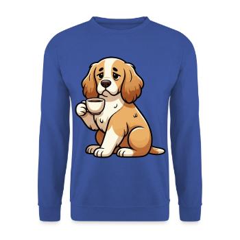 Cocker Spaniel Cockerhund Cocker Spaniel Besitzer - Unisex Pullover - Royalblau - Vorne - Alina (178cm) & Michal (187cm)