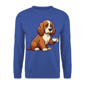 Cocker Spaniel Cockerhund Cocker Spaniel Besitzer - Unisex Pullover - Royalblau - Vorne - Alina (178cm) & Michal (187cm)