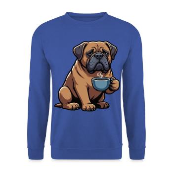 Bordeaux Dogge Bordeauxs Bordeaux Doggen besitzer - Unisex Pullover - Royalblau - Vorne - Alina (178cm) & Michal (187cm)