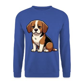Beagle Beaglebesitzer Beaglehalter beaglehund - Unisex Pullover - Royalblau - Vorne - Alina (178cm) & Michal (187cm)