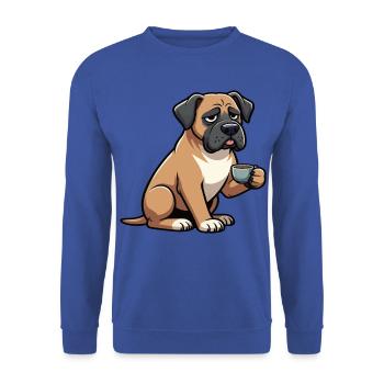 Deutsche Dogge Doggen Doggenbesitzer Doggenfan - Unisex Pullover - Royalblau - Vorne - Alina (178cm) & Michal (187cm)