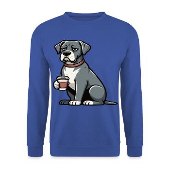 Deutsche Dogge Doggen Doggenbesitzer Doggenfan - Unisex Pullover - Royalblau - Vorne - Alina (178cm) & Michal (187cm)
