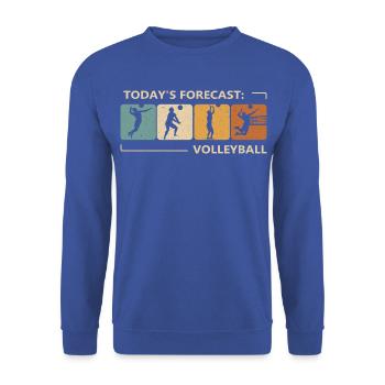 Volleyball Ist Die Heutige Prognose Volleyballer - Unisex Pullover - Royalblau - Vorne - Alina (178cm) & Michal (187cm)