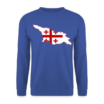 Georgien Landkarte  - Unisex Pullover - Royalblau - Vorne - Alina (178cm) & Michal (187cm)
