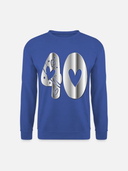 Vierzig Zahl 40 - Unisex Pullover - Royalblau