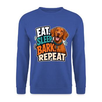 Ungarischer Pointer - Unisex Pullover - Royalblau - Vorne - Alina (178cm) & Michal (187cm)
