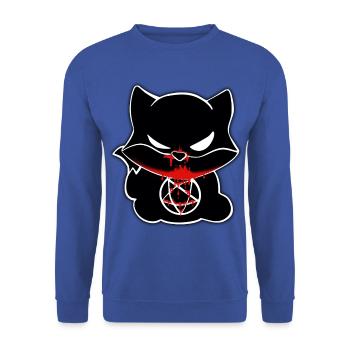 Halloween Fox - Unisex Pullover - Royalblau - Vorne - Alina (178cm) & Michal (187cm)