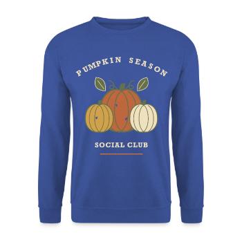 Pumpkin Season Social Club - Unisex Pullover - Royalblau - Vorne - Alina (178cm) & Michal (187cm)