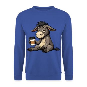 Esel Eselchen Eselhalter Muli Langohresel Muli - Unisex Pullover - Royalblau - Vorne - Alina (178cm) & Michal (187cm)