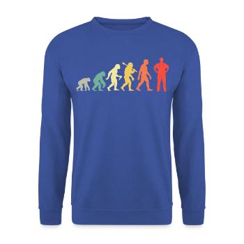 Arzt Evolution Doktor Für Assistenzärzte Mediziner - Unisex Pullover - Royalblau - Vorne - Alina (178cm) & Michal (187cm)