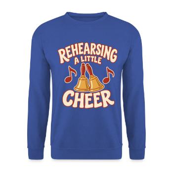 Handglocken zur Weihnachtsprobe - Unisex Pullover - Royalblau - Vorne - Alina (178cm) & Michal (187cm)