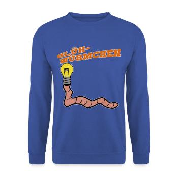 Glühwürmchen zweideutiger Witz - Unisex Pullover - Royalblau - Vorne - Alina (178cm) & Michal (187cm)