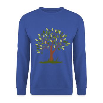 bel arbre vert - Sweat-shirt Unisexe - bleu royal - Devant - Alina (178cm) & Michal (187cm)