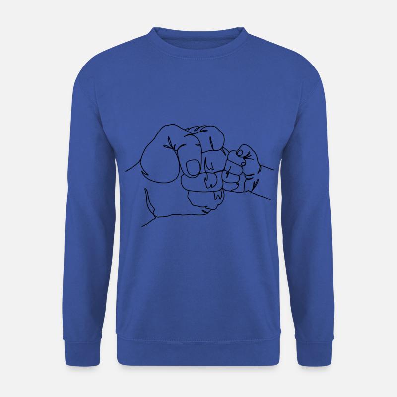 Familien Fauststoß in schwarz - Unisex Pullover - Royalblau