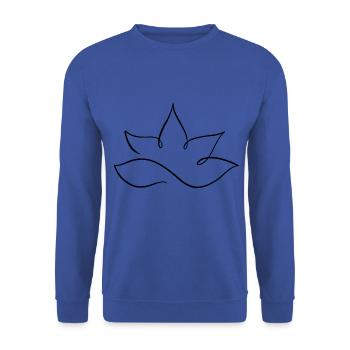 Lotus a line in black - Unisex Sweatshirt - royal blue - Front - Alina (178cm) & Michal (187cm)