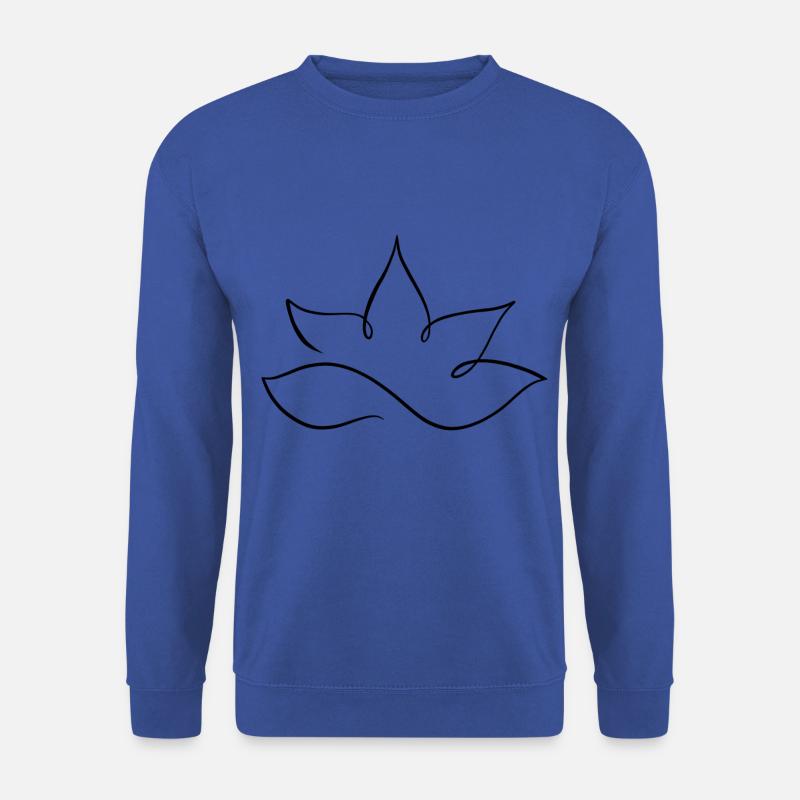 Lotus eine Linie in schwarz - Unisex Pullover - Royalblau