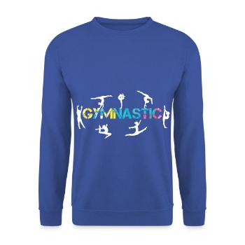 Gymnastic, Turnen Turnerinnen - Unisex Pullover - Royalblau - Vorne - Alina (178cm) & Michal (187cm)