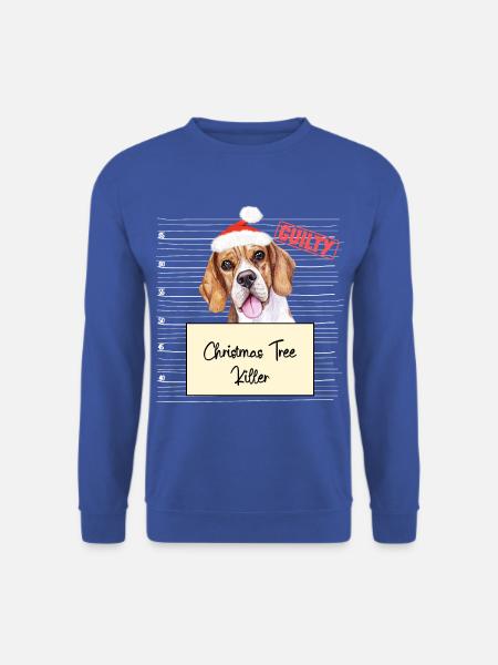 Weihnachtsbaum Umschubser Beagle - Unisex Pullover - Royalblau
